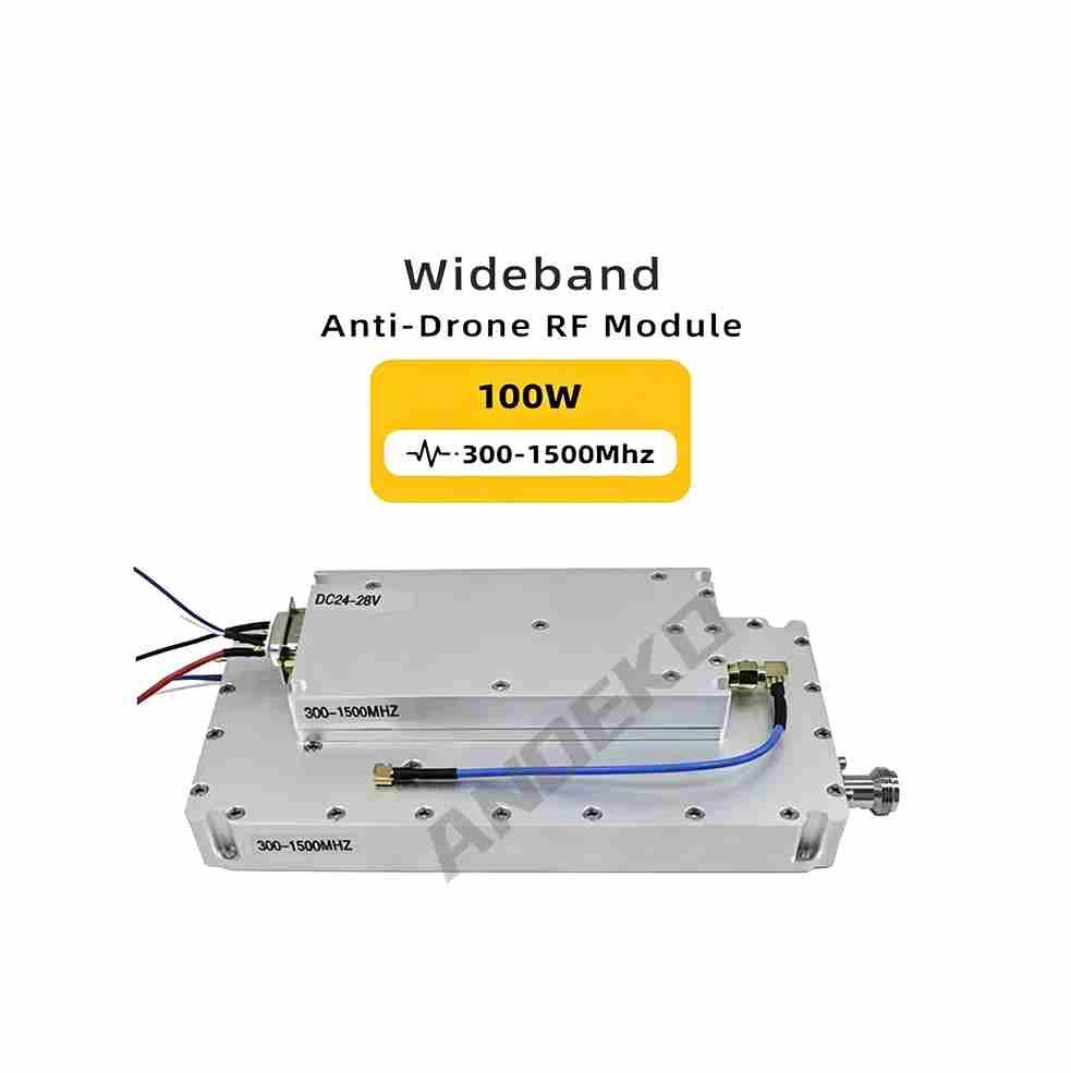100W GaN Anti-Drone RF Power Amplifier Module | 300-1500MHz Wideband