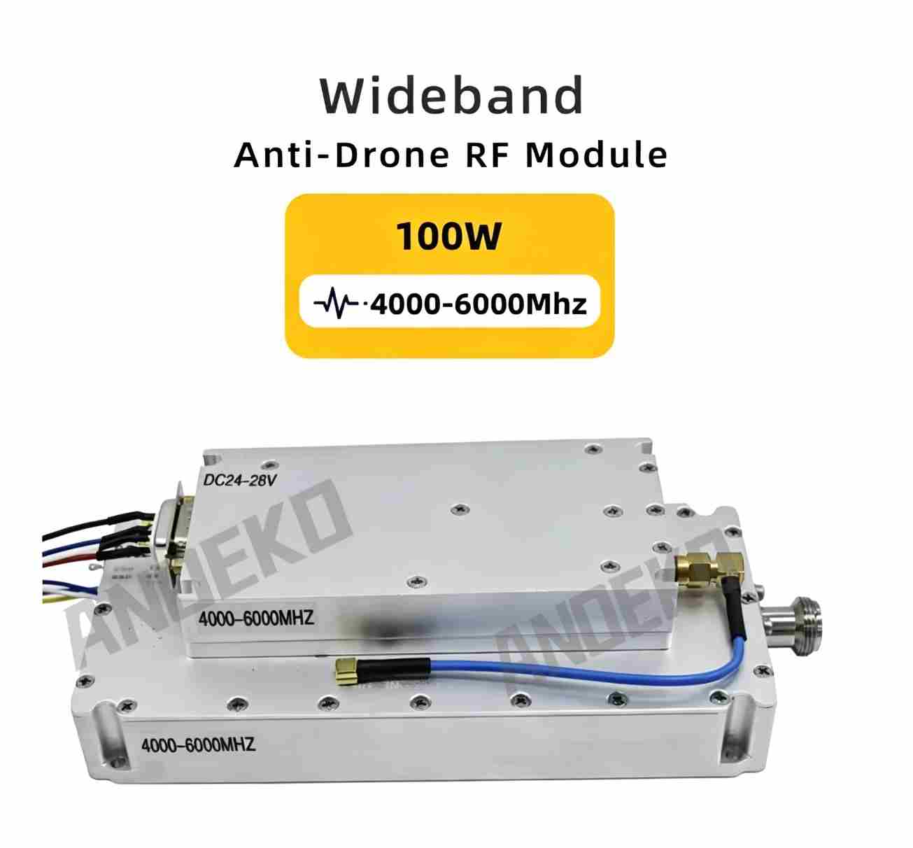 Wideband Module 100W 4000-6000mhz GaN PA RF Module Power Amplifier Anti UAV Fpv Dron DJl Module