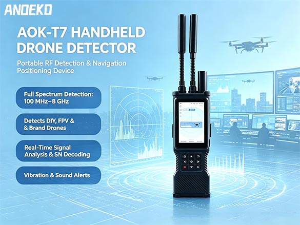 AOK-T7 Handheld Drone Detector | Portable Anti UAV