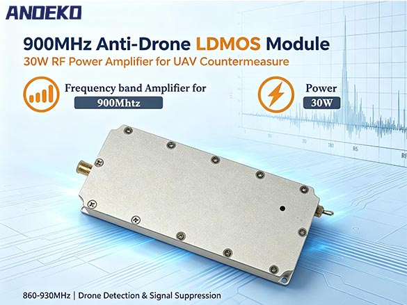 ANOEKO 860-930MHz 30W LDMOS Anti-Drone Module | Cu