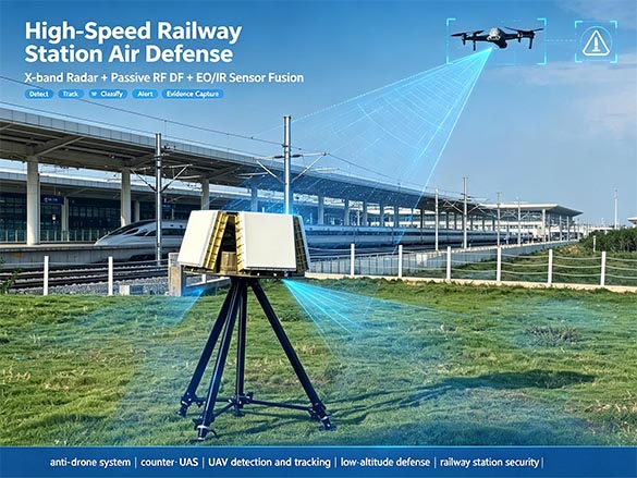 Railway Drone Countermeasure Systems: A Detection-