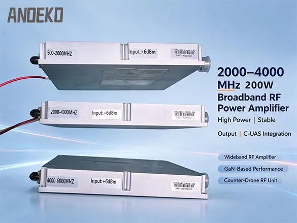 ANOEKO 200W RF Amplifier Module: 2000–4000MHz Engineering Profile